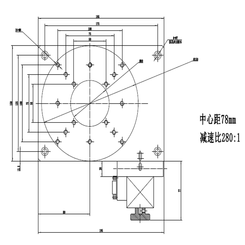 PX110-150 高精度電動旋轉臺 分度盤 旋轉臺 定制轉盤 位移臺