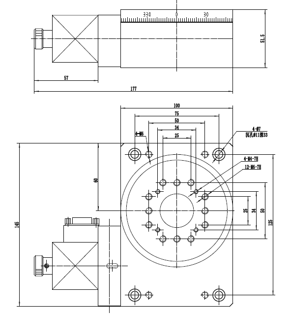 PX110-100H高精度電動(dòng)旋轉(zhuǎn)臺(tái) 100 200高精旋轉(zhuǎn)臺(tái) 分度盤 轉(zhuǎn)盤