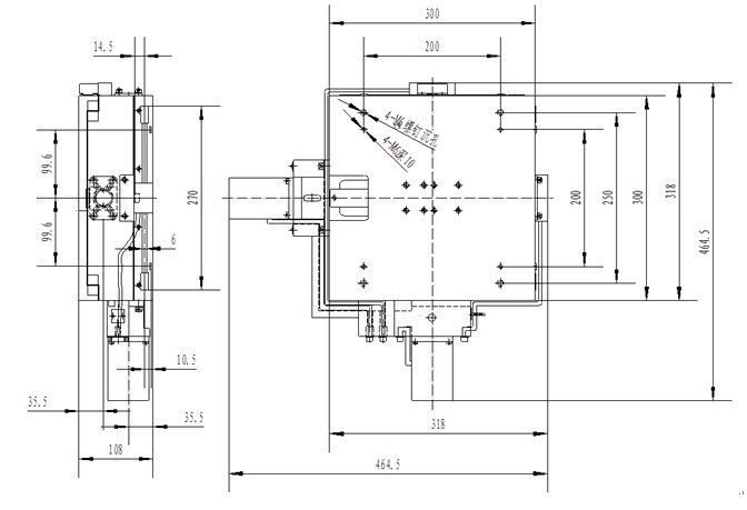 PT-XY170高精密螺桿電動(dòng)XY整體平移臺(tái) 臺(tái)面尺寸300*300 行程170m