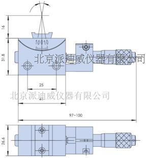 PT-SD305精密型手動角位臺 分厘卡 微分頭 手動位移臺 角度移動臺