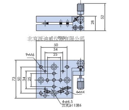 PQ250-4L 精密型手動(dòng)傾斜臺(tái)（雙軸）