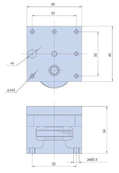 PT-SJ80手動升降臺 Z軸位移臺 5mm高度調(diào)節(jié)臺 精密手動小型升降機