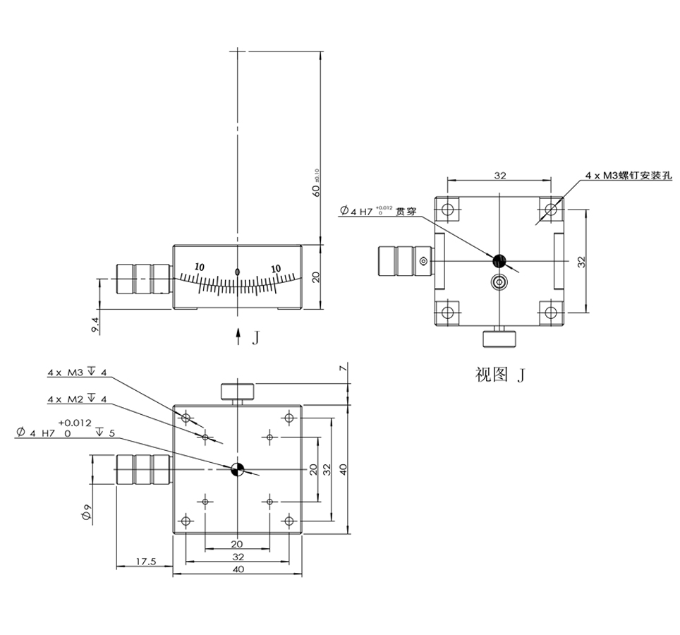 高精度手動角位臺 弧擺臺PT-SD40/50/60