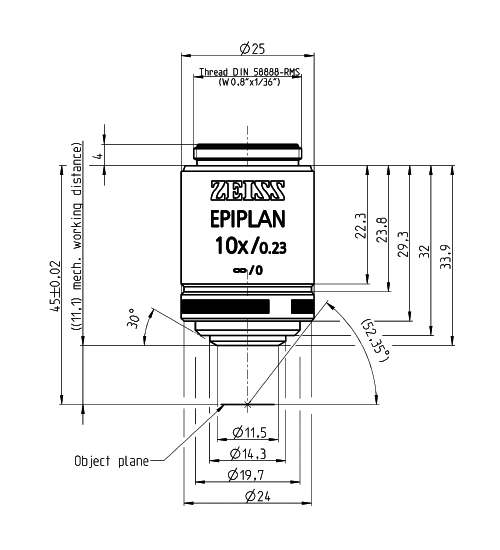 蔡司物鏡ObjectiveEpiplan 5x/0.13 W0.8