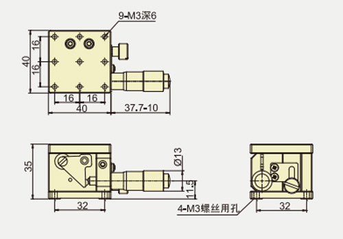 PT-SD401 精密型手動(dòng)升降臺(tái) 升降機(jī) 升降桌 精密位移臺(tái) 升降器