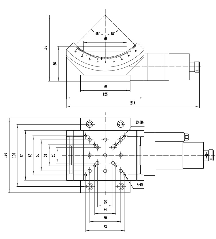 電動(dòng)二維組合臺(tái)高精度位移臺(tái)電動(dòng)角位臺(tái)電動(dòng)旋轉(zhuǎn)臺(tái)