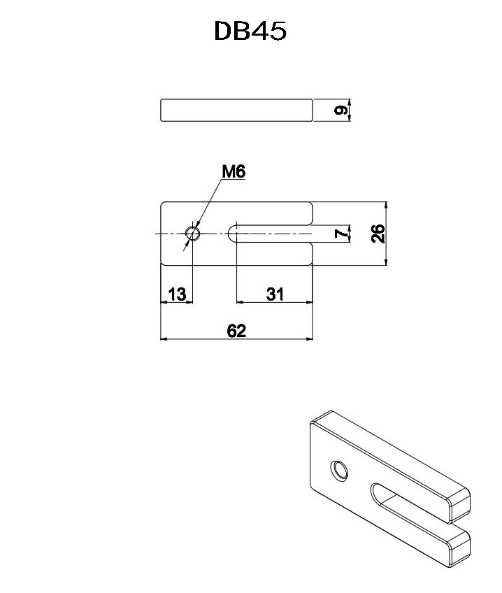 DB02/DB45 底板 光學(xué)臺(tái)移動(dòng)架 光學(xué)平臺(tái)滑動(dòng)塊 連接板 固定板 固定塊